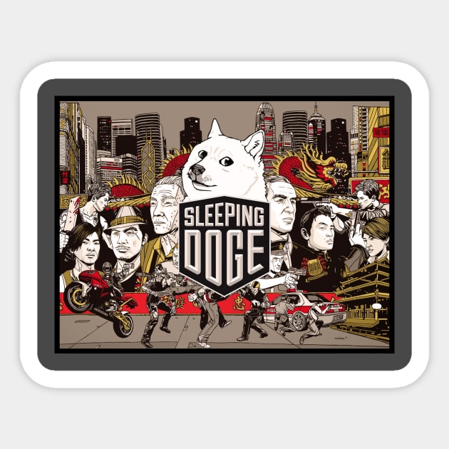 Sleeping Doge Sticker by Ryza
